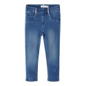 NAME IT Mini Salli Slim Sweat Denim Leggings - Medium Blue Denim