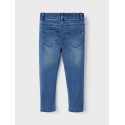 NAME IT Mini Salli Slim Sweat Denim Leggings - Medium Blue Denim