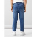 NAME IT Mini Salli Slim Sweat Denim Leggings - Medium Blue Denim