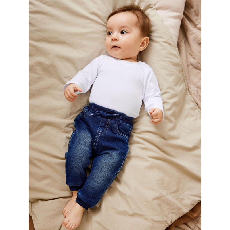 NAME IT Baby Ben U-Shape Sweat Jeans- Dark Blue Denim