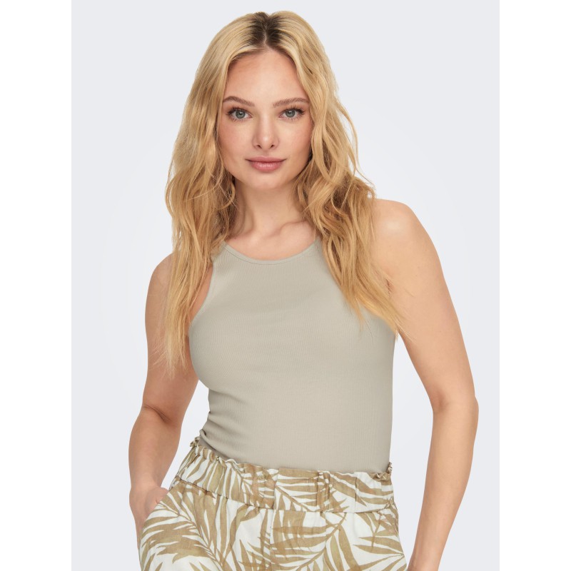 ONLY Kenya Rib Tanktop - Pumice Stone