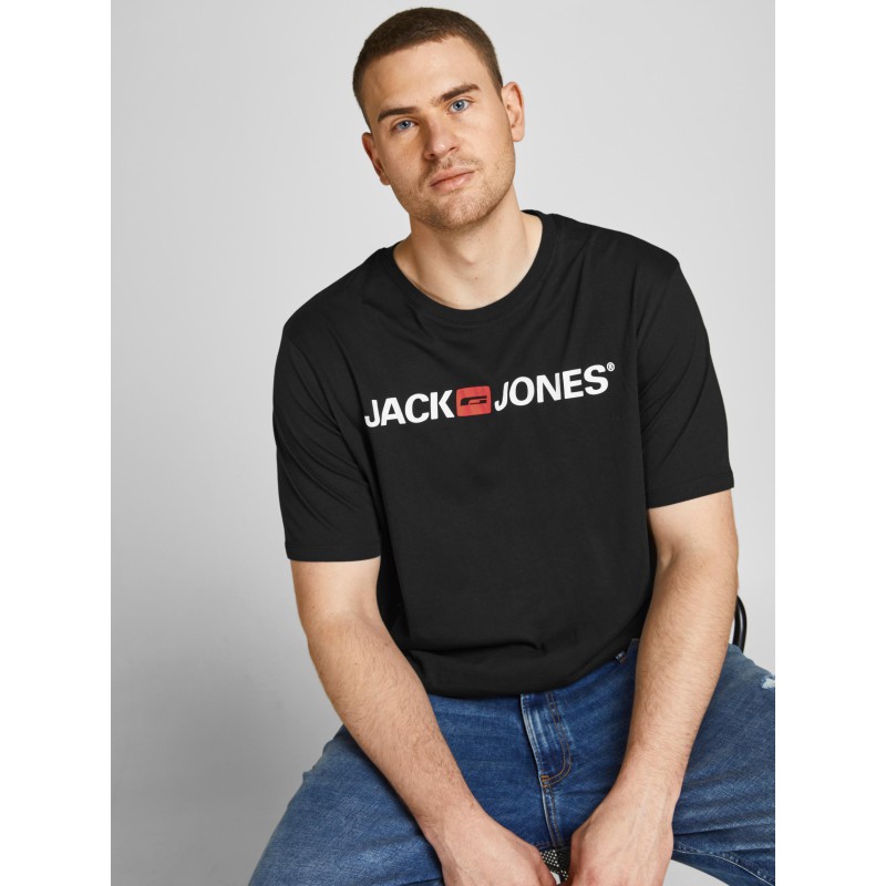 JACK & JONES Plus LOGO T-shirt - Sort