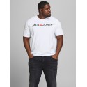 JACK & JONES Plus LOGO T-shirt - Hvid