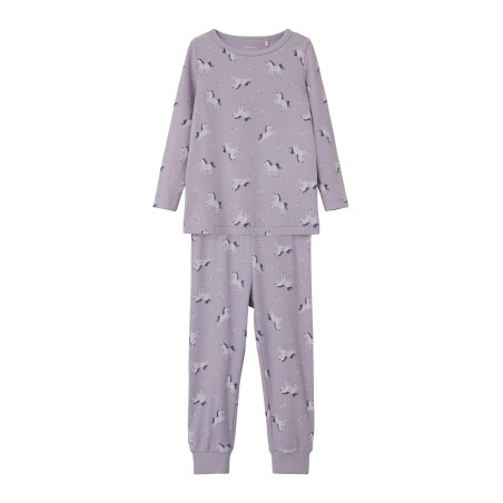 NAME IT Mini Enhjørning Nattøj Sæt - Lavender Aura