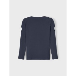 NAME IT Nkfluana Langærmet Slim Top - Dark Sapphire