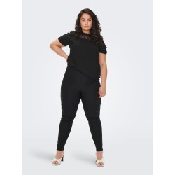 ONLY CARMAKOMA Højtaljet Elastisk Bukser - Sort