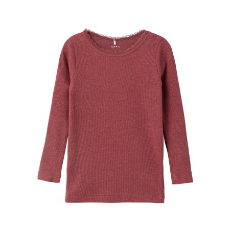 NAME IT Mini L/S Kab Bluse - Apple Butter