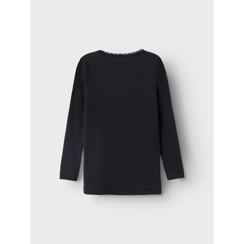 NAME IT Mini L/S Kab Bluse - Sort