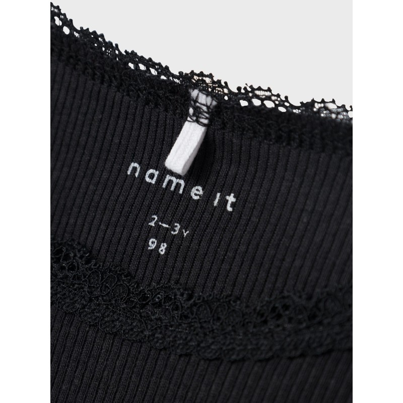 NAME IT Mini L/S Kab Bluse - Sort