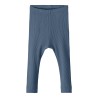 NAME IT Mini Rib Leggings - Bluefin