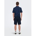 ONLY & SONS Linus Loose Hør Shorts - Dark Navy