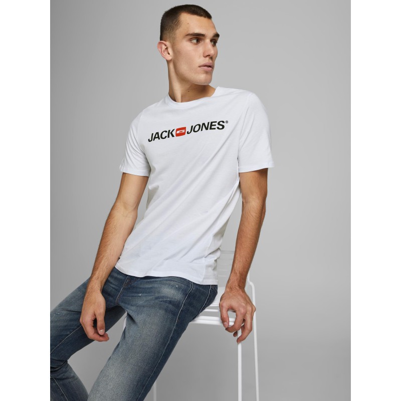 JACK & JONES Corp Logo T-shirt - Hvid