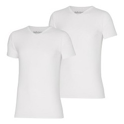BAMBOO V-hals T-shirt - Undertrøje 2-Pak - Hvid