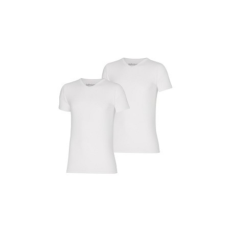 BAMBOO V-hals T-shirt - Undertrøje 2-Pak - Hvid