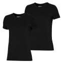 BAMBOO V-hals T-shirt - Undertrøje 2-Pak - Sort