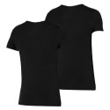 BAMBOO V-hals T-shirt - Undertrøje 2-Pak - Sort