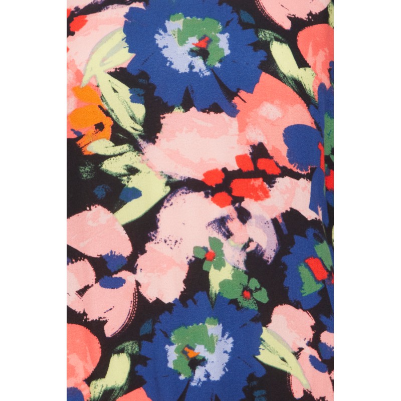 FRANSA Mosa Langærmet Bluse Med Print - Sort