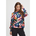 FRANSA Mosa Langærmet Bluse Med Print - Sort