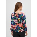 FRANSA Mosa Langærmet Bluse Med Print - Sort