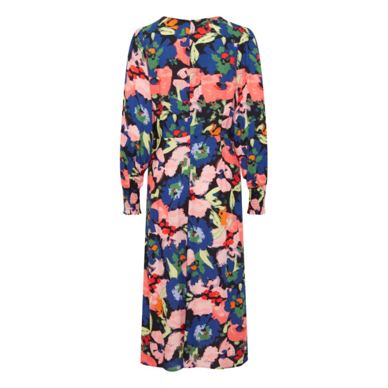 FRANSA Mosa Langærmet Kjole Med Print - Red Alert