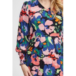 FRANSA Mosa Langærmet Kjole Med Print - Red Alert