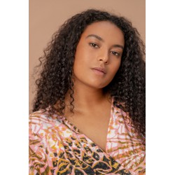 FRANSA Plus Wrap Kjole Med Print - Rose Shadow