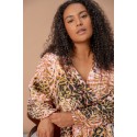 FRANSA Plus Wrap Kjole Med Print - Rose Shadow