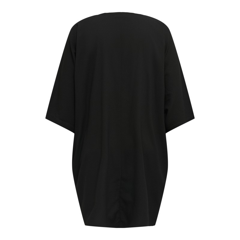 ONLY CARMAKOMA Anjalo 3/4 Zipper Kimono Vævet - Sort