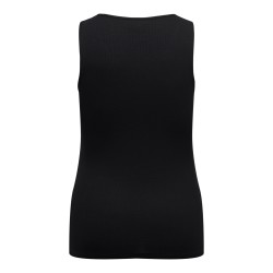 ONLY CARMAKOMA Tilde Rib S/L Top Jrs - Sort