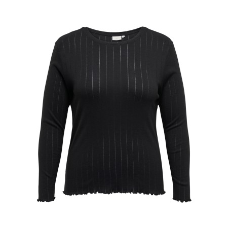 ONLY CARMAKOMA Lisa Langærmet Top Jrs - Sort