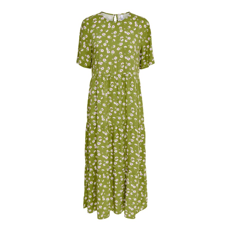 ONLY Victoria Kortærmet Midi Kjole - Olive Green