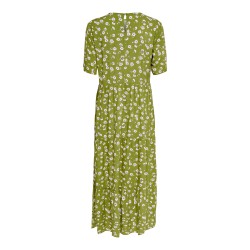 ONLY Victoria Kortærmet Midi Kjole - Olive Green