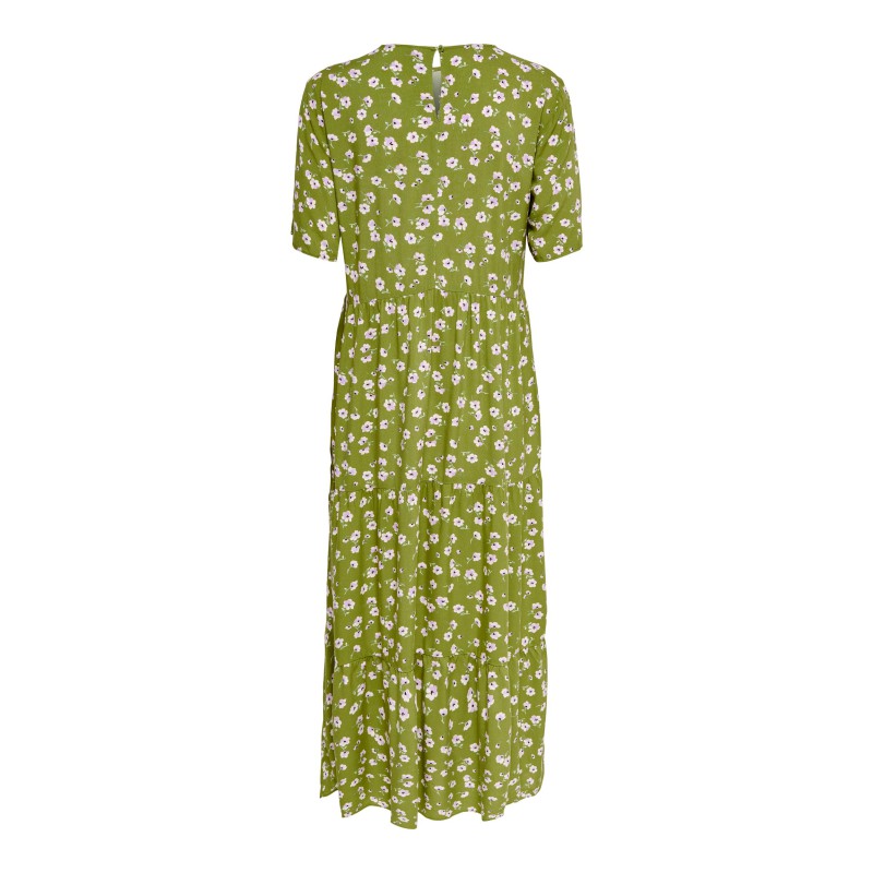 ONLY Victoria Kortærmet Midi Kjole - Olive Green