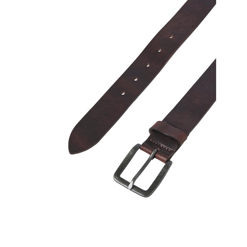JACK & JONES Victor Læder Bælte - Black Coffee