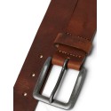 JACK & JONES Victor Læder Bælte - Mocha Bisque