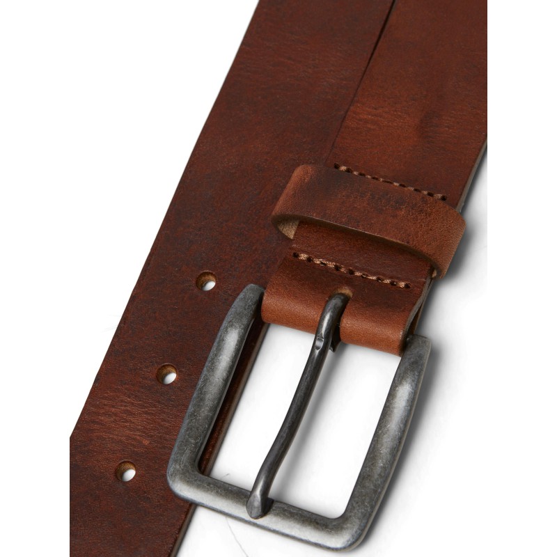 JACK & JONES Victor Læder Bælte - Mocha Bisque