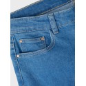 LMTD Teces Denim Højtaljede Extra Brede Bukser - Medium Blue Denim