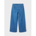 LMTD Teces Højtaljede Brede Bukser - Medium Blue Denim