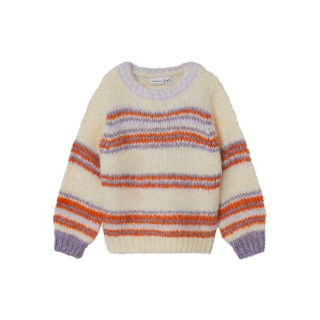 NAME IT Mini Lahelle Strik Pullover - Buttercream