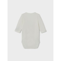 NAME IT Baby Jesper Mickey Bodystocking - White Alyssum