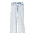 LMTD Toneizza Denim Brede Cargo Bukser - Light Blue Denim