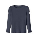 NAME IT Kids Luana Langærmet Slim Top - Dark Sapphire