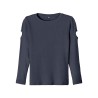 NAME IT Kids Luana Langærmet Slim Top - Dark Sapphire