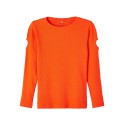 NAME IT Kids Luana Langærmet Slim Top - Scarlet Ibis