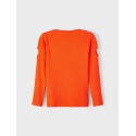 NAME IT Kids Luana Langærmet Slim Top - Scarlet Ibis