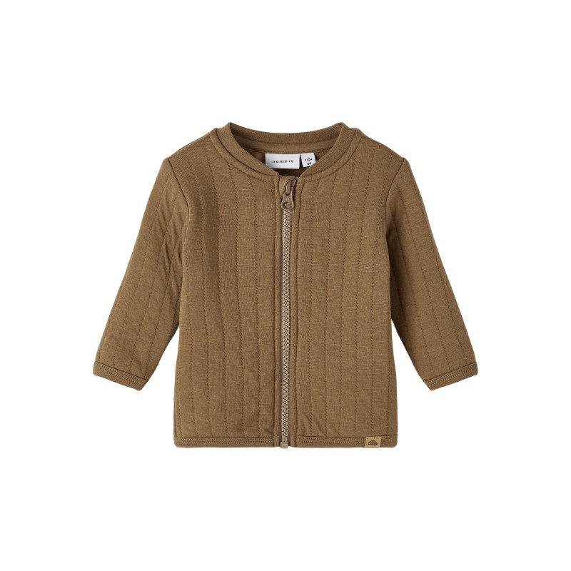 NAME IT Baby Langærmet Quilt Cardigan - Kangaroo