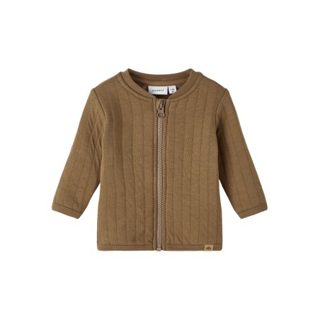NAME IT Baby Langærmet Quilt Cardigan - Kangaroo