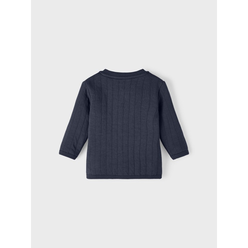 NAME IT Baby Langærmet Quilt Cardigan - Dark Sapphire