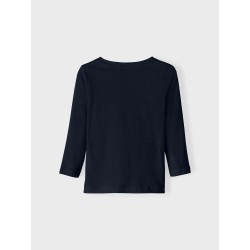 NAME IT Mini Veen Langærmet Top - Dark Sapphire