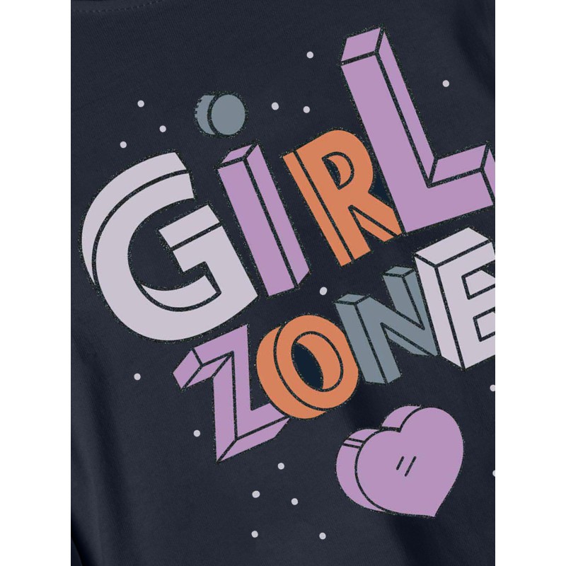 NAME IT Mini Veen Langærmet Top - Dark Sapphire